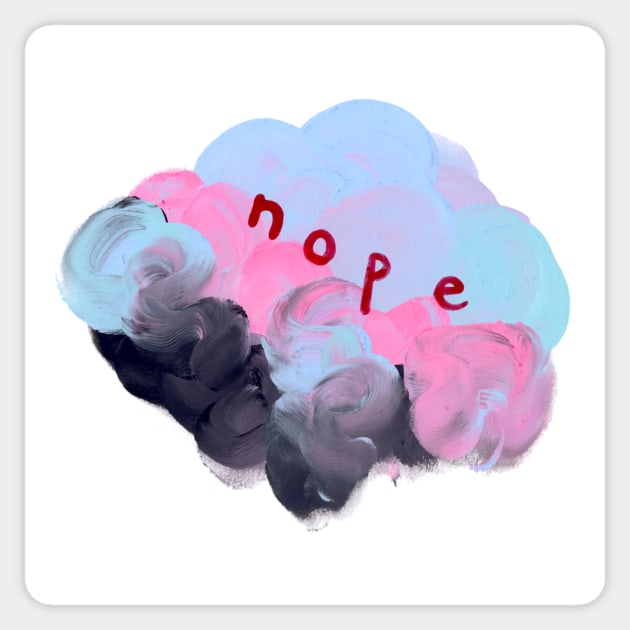 nope Sticker by gummygunk